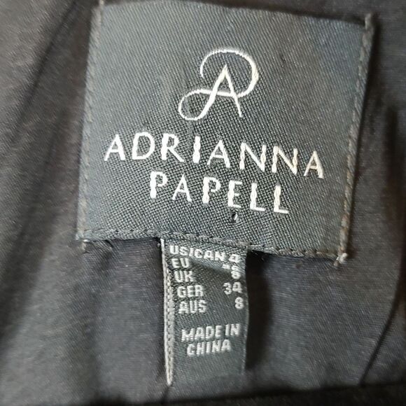 Adrianna Papell Sleeveless Floral Overlay Shift Dress 3D White Flower Applique - Picture 2 of 11